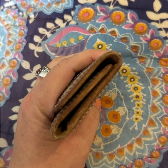 Coach Signature Brown and Tan Wallet - Picture 2 of 7